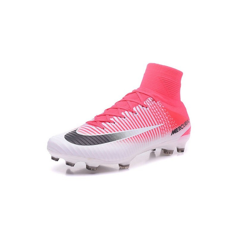 Majestuoso Disfrazado Brisa New 2017 Nike Mercurial Superfly V FG ACC Soccer Boots Pink Black White