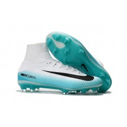 New 2017 Nike Mercurial Superfly V FG ACC Soccer Boots White Blue Black