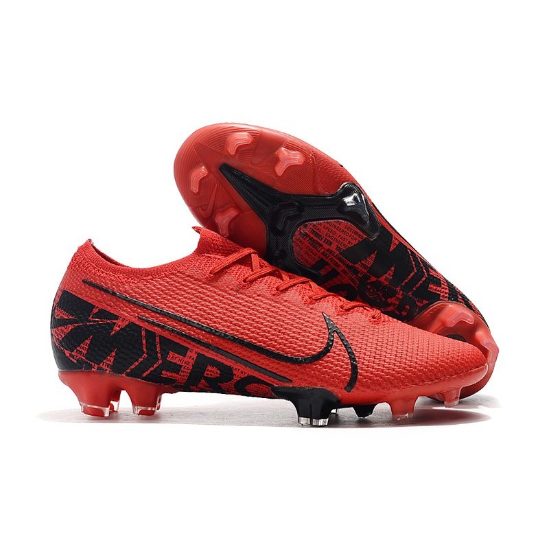 Nike Mercurial Vapor 13 Elite FG - Black & Chile Red - SoccerPro