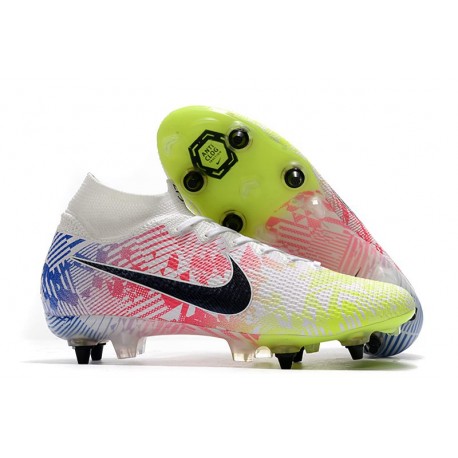 Nike Mercurial Superfly 7 Elite SG-PRO Neymar White Black Blue Volt