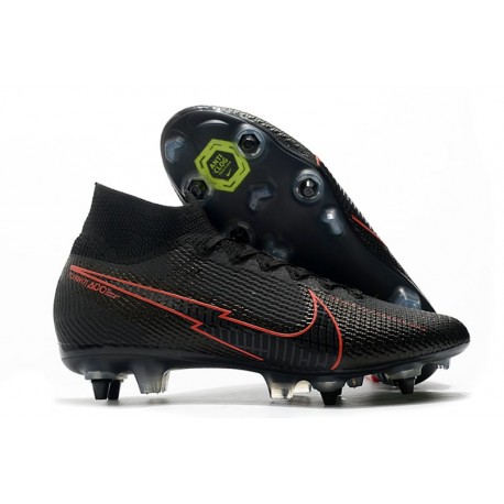 New Nike Mercurial Superfly VII Elite SG-PRO Black Red
