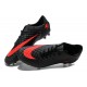 Men Nike HyperVenom Phantom FG Firm Ground Soccer Cleats Dark Charcoal Crimson Black