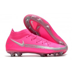 Nike Phantom GT Elite DF FG Soccer Shoes Pink Silver