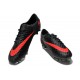 Men Nike HyperVenom Phantom FG Firm Ground Soccer Cleats Dark Charcoal Crimson Black
