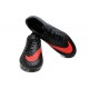 Men Nike HyperVenom Phantom FG Firm Ground Soccer Cleats Dark Charcoal Crimson Black