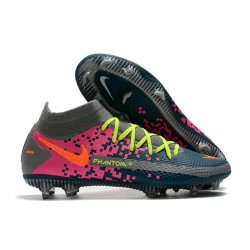 Nike Phantom GT Elite DF FG Soccer Shoes Navy Grey Pink