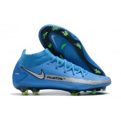 Nike Phantom GT Elite DF FG Soccer Shoes Blue Silver