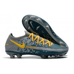 Nike Phantom GT Elite FG Firm Ground Shoes Gray Blue Yellow