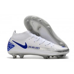 Nike Phantom GT Elite DF FG Soccer Shoes White Blue