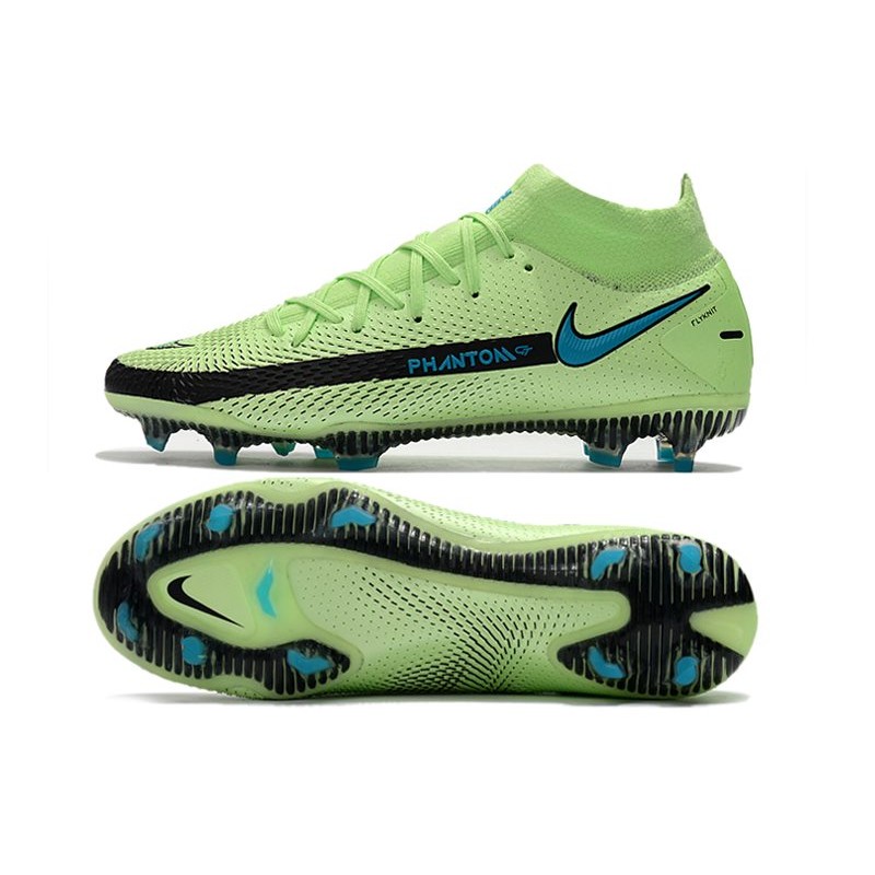 Nike Phantom GT Elite DF FG Soccer Shoes Green Black Blue