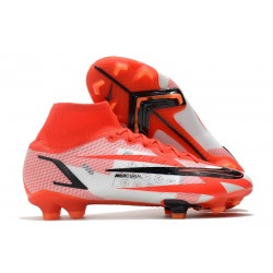 Nike Mercurial Superfly VIII Elite FG Chile Red Black White Total Orange