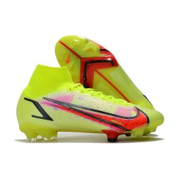 Nike Mercurial Superfly 8 Elite DF FG Volt Bright Crimson Black