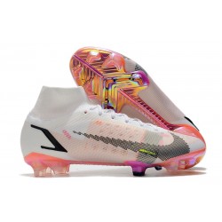 Nike Mercurial Superfly 8 Elite DF FG White Black Bright Crimson Pink Blast