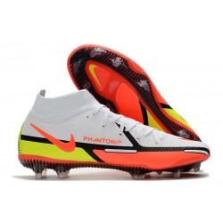 Nike Phantom GT2 Elite DF FG Boots White Bright Crimson Volt