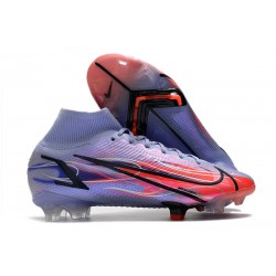 Nike Mercurial Superfly 8 Elite DF FG Mbappe Light Thistle Metallic Silver