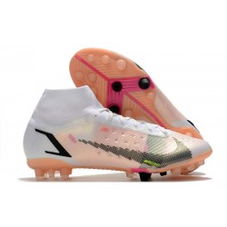 New Nike Mercurial Superfly 8 Elite AG White Black Bright Crimson Pink Blast