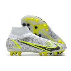 New Nike Mercurial Superfly 8 Elite AG White Black Metallic Silver Volt
