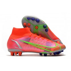 New Nike Mercurial Superfly 8 Elite AG Bright Crimson Metallic Silver