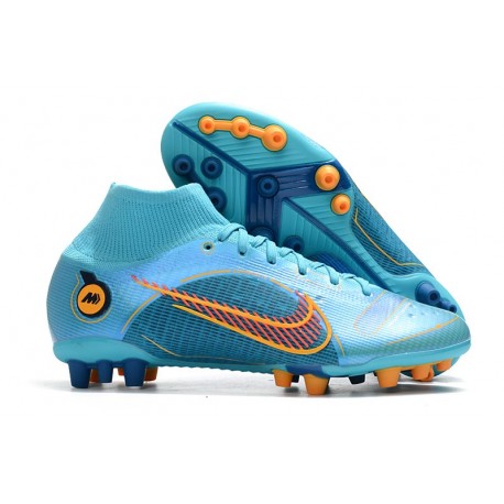New Nike Mercurial Superfly 8 Elite AG Blueprint - Chlorine Blue Laser Orange Marina