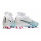 Nike Zoom Mercurial Superfly 9 Elite FG White Blue